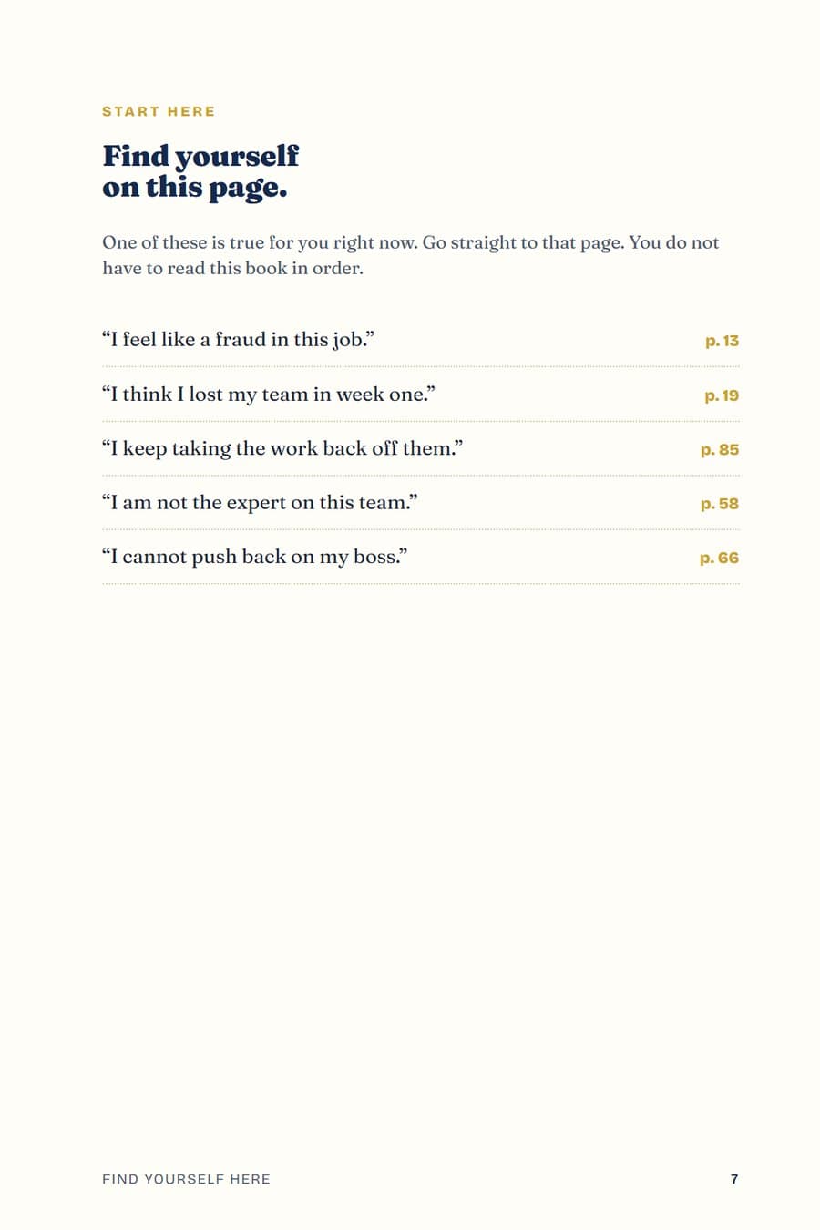 Page 7: Find the one that is happening to you